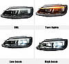 Передні фари VW Jetta 6 тюнінг Led оптика (вірель Ауді під ксенон), фото 8