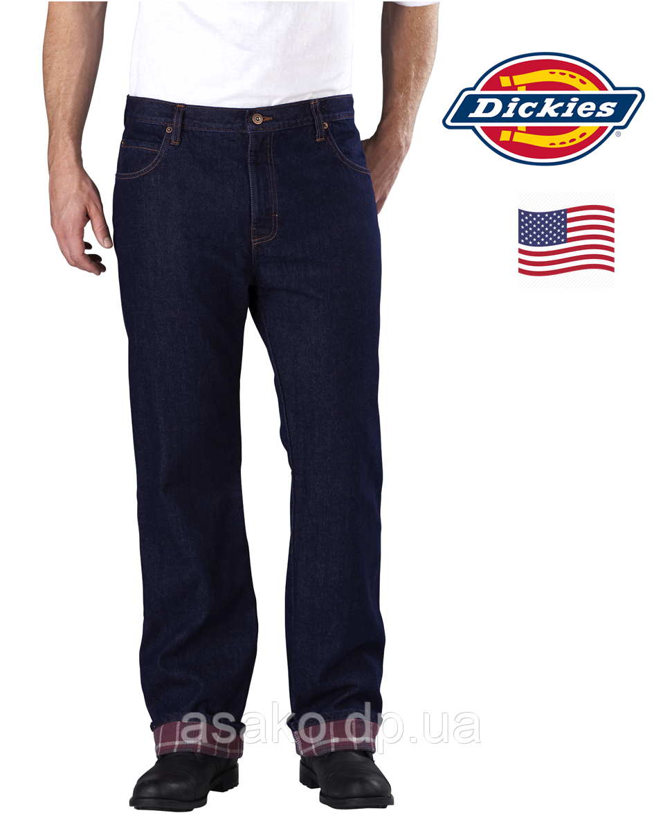 Джинси чоловічі теплі Dickies® W38xL30/фланлева підкладка (байка) 100% бавовна/ Оригінал зі США