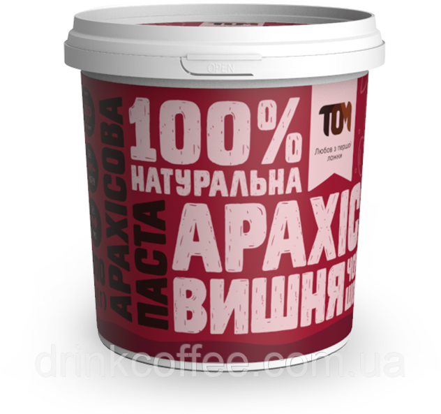 Арахісова паста з чорним шоколадом і вишнею 500 г, фото 1