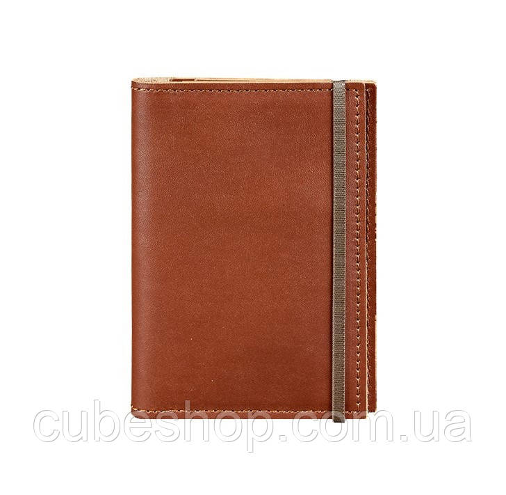 Обкладинка для паспорта зі шкіри 2.0 (світло-коричнева)