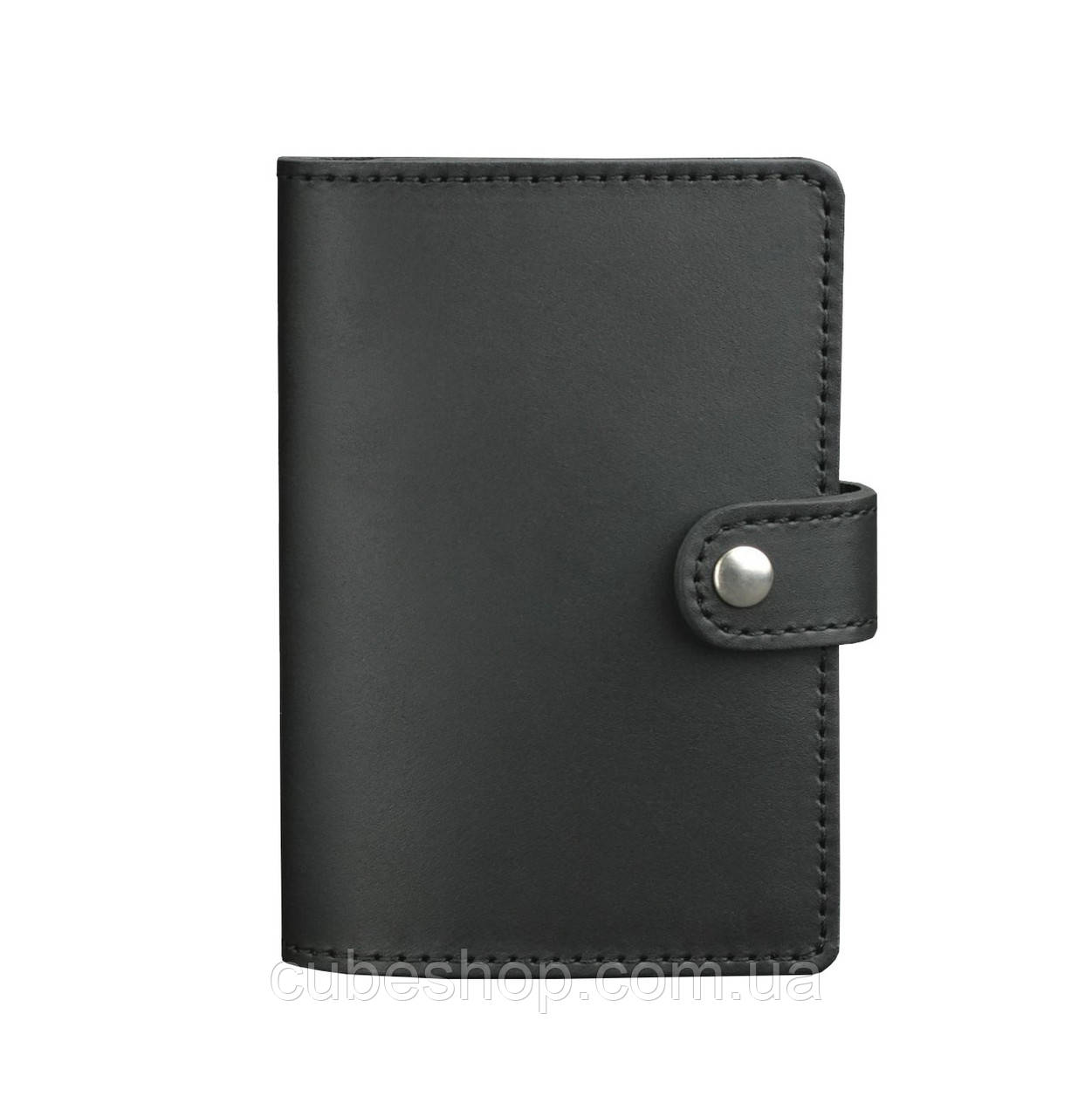 Обкладинка для паспорта зі шкіри 3.0 (чорна)