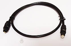 Кабель Волоконно оптичний оптоволоконний Digital Toslink 0.5м товщиною 4.0мм для підключення звукових пристроїв по цифровому SPDIF