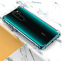 Силіконовий чохол із посиленими кутами для Xiaomi Redmi Note 8 Pro прозорий протиударний бампер