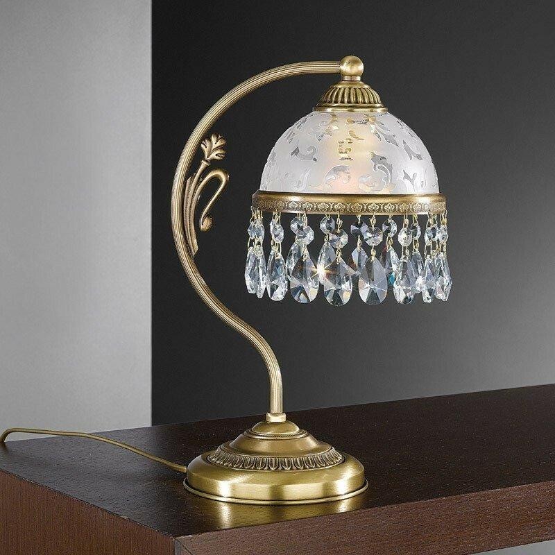 Настільна лампа reccagni angelo P 6200 P бронза/кришталь