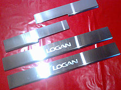 Накладки на пороги Renault Logan 2013+