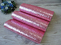 Екошкіра (шкіра) великий блиск — рожевий 20 на 30 см.