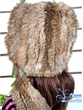 Хутряний капор із кролика сірий, фото 7