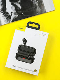 Бездротові навушники Baseus Encok W01 TWS затички 6ч з зарядним кейсом 2000мАч Bluetooth 5.0 black (NGW01-01)