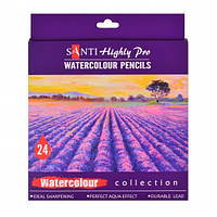 Набір акварельних олівців (24шт) Santi Highly Pro