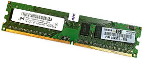 Оперативная память Micron DDR2 1Gb 800MHz PC2 6400U 1R8 CL5/6 (MT8HTF12864AY) Б/У MIX