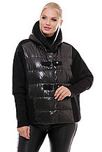 Модная женская куртка на молнии. "Чёрный"