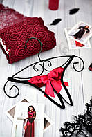 Эротичные стринги с открытым доступом для интима Бордовые. Размеры от XS до XXL