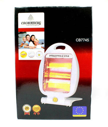 Кварцовий обігрівач Crownberg CB7745 800 Вт, фото 3