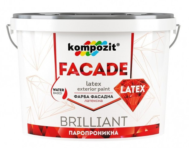 Фасадна фарба FACADE LATEX Kompozit, 4,2 кг