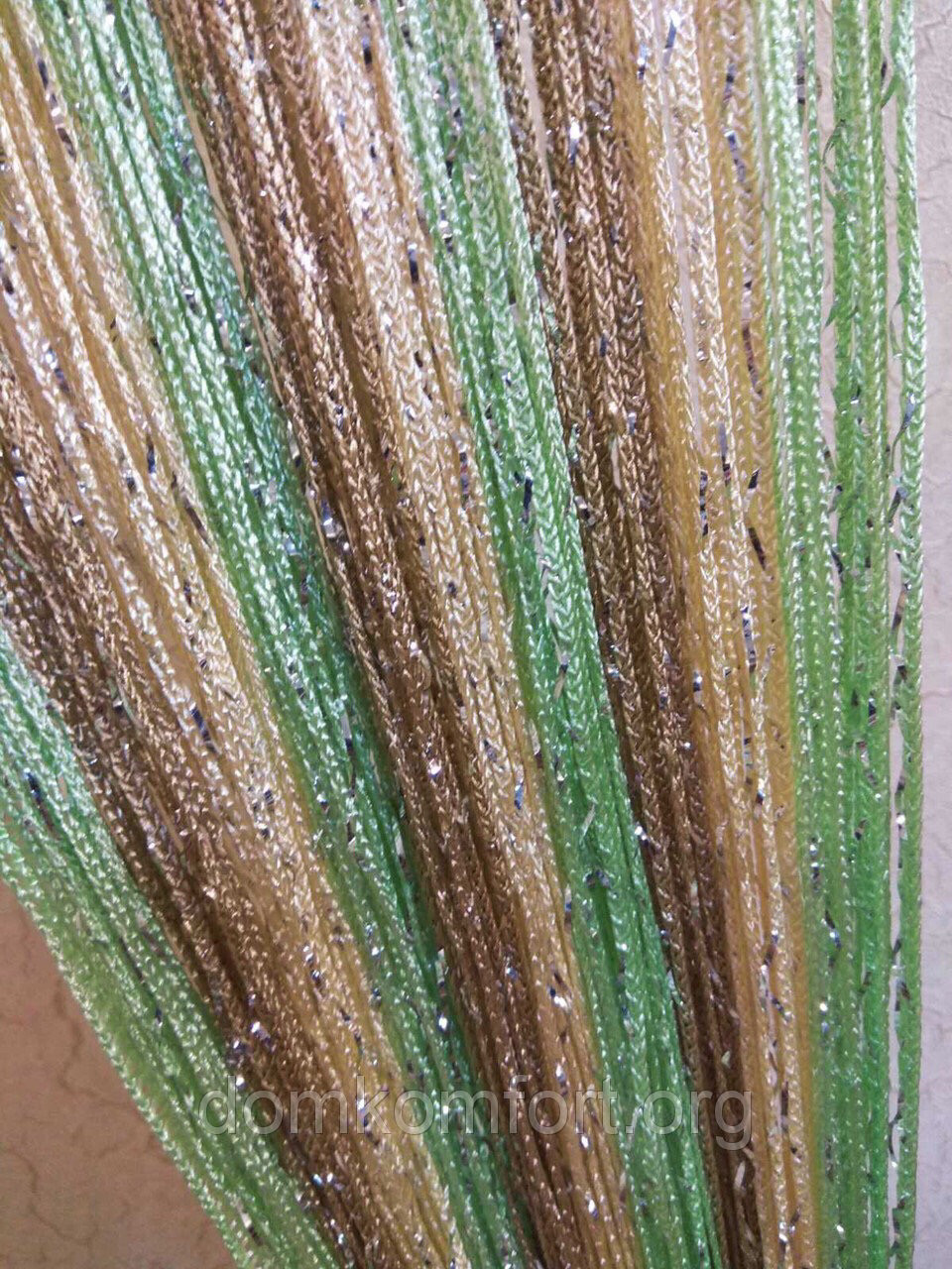 Триколірні штори нитки (кисея) з люрексом 13/14/15