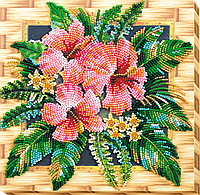 Набор-миди для вышивки бисером Цветы Танзании (20 х 20 см) Абрис Арт AMB-026