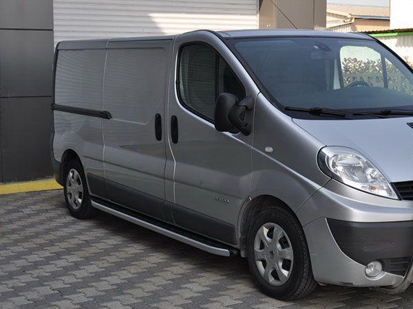 Бічні пороги Fullmond (алюм., коротка база) 2 шт. Renault Trafic, Opel Vivaro 2001-2014, Erkul FUL223