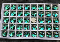 Brilliance Rivoli Green Zircon (Malaсhite)12mm риволи люкс стекло грин циркон