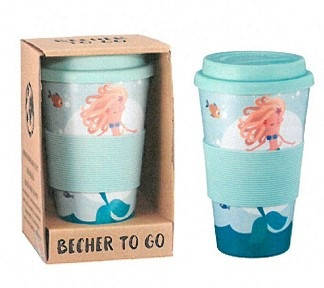 Кавова кружка to go becher 350ml bambus Mermaid