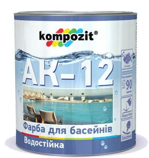 Фарба для басейнів АК-12 Kompozit, 0,9кг