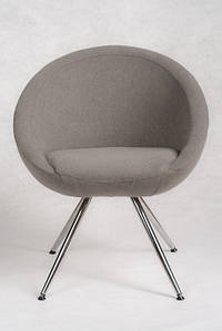 Крісло на ніжках Marbino 4Н (Home) Malaga (сіре/антрацит), тканинна оббивка
