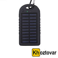 Внешний аккумулятор повышенной ёмкости Power Bank Solar Charger 30000 mAh Противоударный корпус, Влагозащищенный корпус, Фонарик, Индикатор уровня заряда, Черный