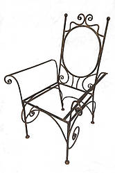 Коване крісло з підлокітниками каркас