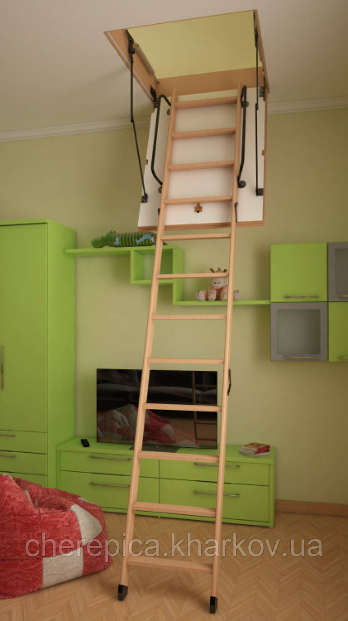 Чердачна драбина Bukwood Luxe Standart 120х60, 120х70, 120х80, 120х90, фото 1