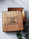 Подарункова дерев'яна коробка для чоловіка, фарбування, фото 3
