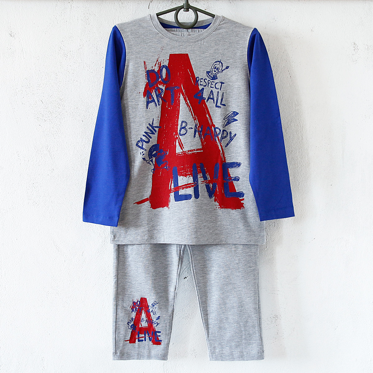 Піжама дитяча Doni Туреччина синя для хлопчика на 8/9 років | 1 шт.