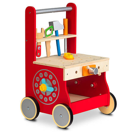 Дерев'яна іграшка ходунки-каталка Майстерня Ecotoys, фото 1