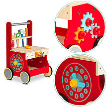 Дерев'яна іграшка ходунки-каталка Майстерня Ecotoys, фото 6