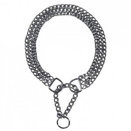 Нашийник Trixie 2267 трьохрядний хромований 55 см/2.5 мм, фото 1