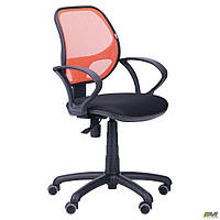Кресло Байт/АМФ-4 сиденье сетка черная спинка сетка оранжевая TM AMF