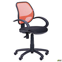Кресло Байт/АМФ-5 сиденье сетка черная спинка сетка оранжевая TM AMF