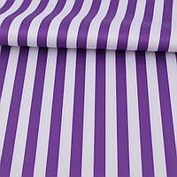 Ткань ПВХ бело-фиолетовая полоска, ш.150 (22131.015)