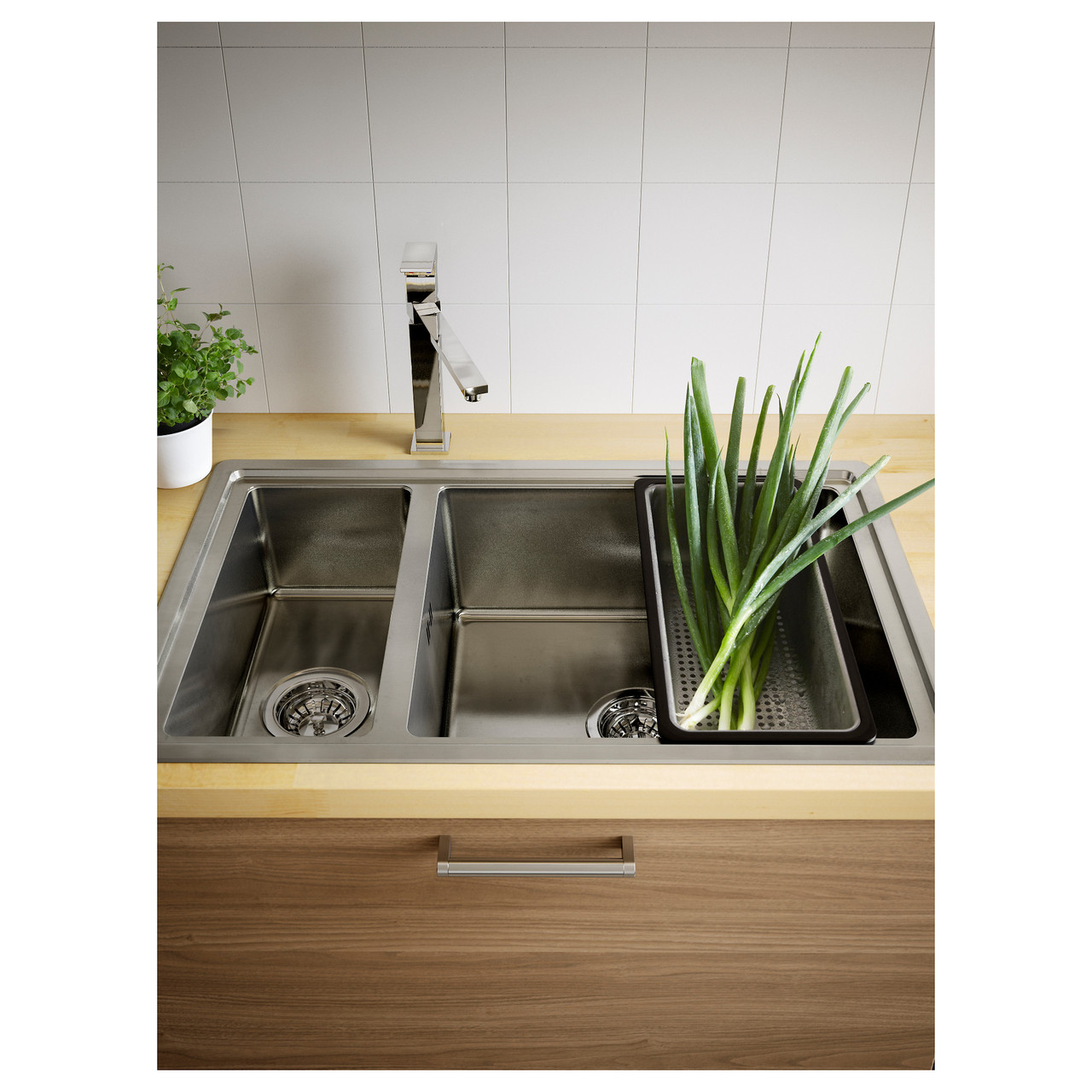 Мийка з нержавіючої сталі Ikea Bredskar 480x770x180