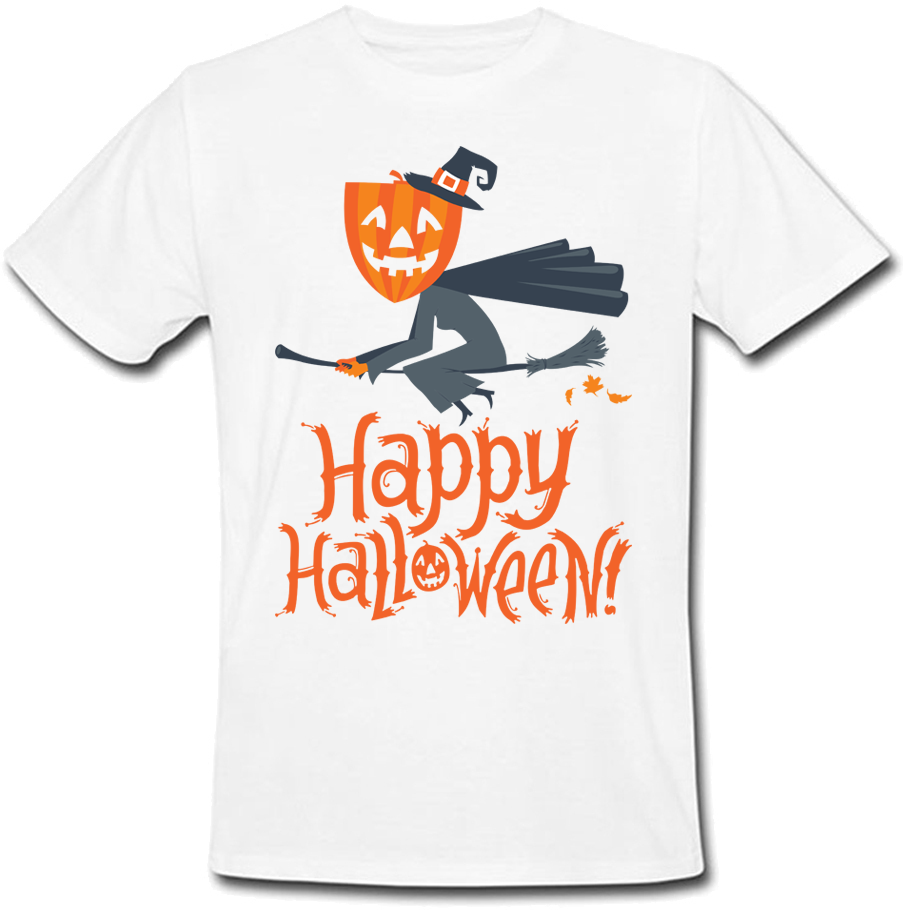 Футболка Happy Halloween (белая) - фото 1 - id-p1056997081