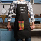 Кухонний фартух з написом GoT "Burn them all" чоловічий чи жіночий. Фартух подарунковий Black, фото 4