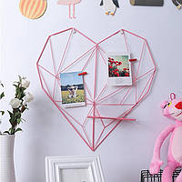 Настінний органайзер-дошка візуалізації Moodboard Heart (рожевий)