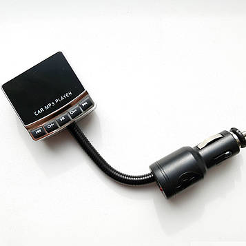 Автомобільний FM-модулятор трансмітер 856 (USB, micro SD, MP3) Black Silver