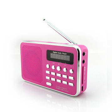 Портативний fm - Радіо Приймач Yuegan YG-75 (Pink)