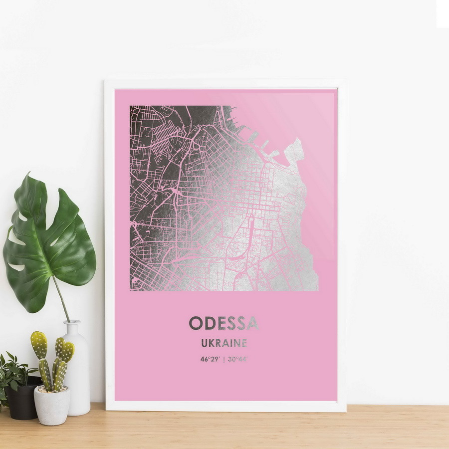 Постер "Одеса / Odessa" фольгований А3
