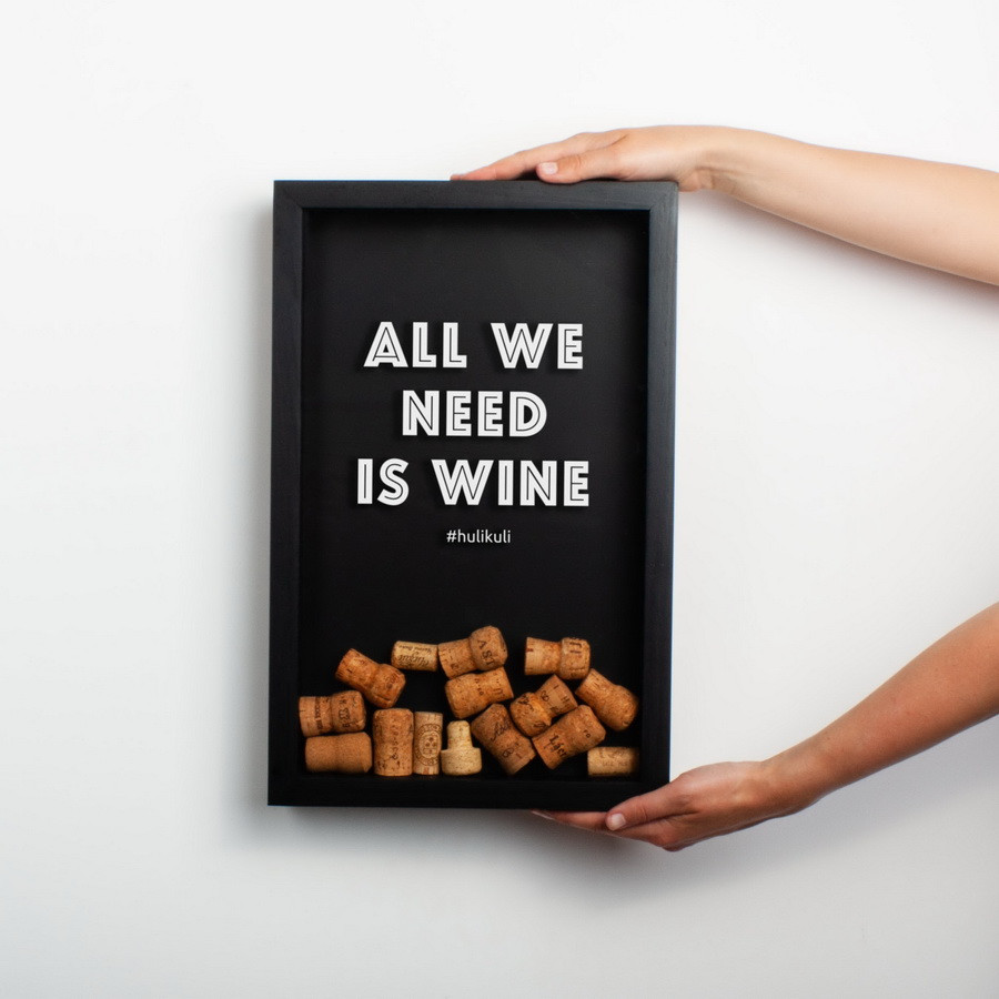 Рамка для винних пробок "All we need is wine"