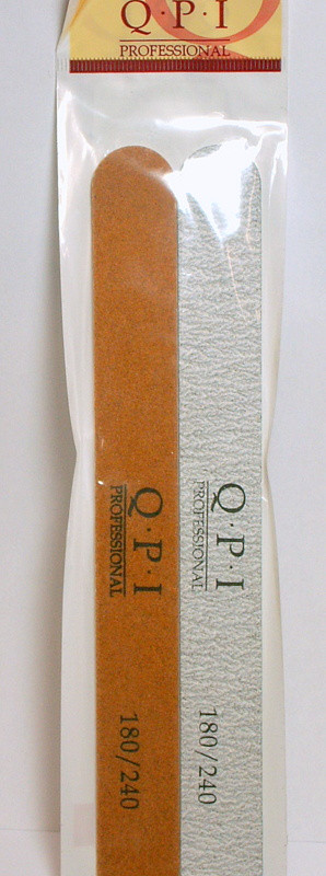 Пилка для нігтів полірувальна на м'якій основі QPI Professional 2 шт. гріт 180/240 QPD-416