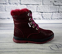 Зимние ботинки для девочек Бордовый Clibee размер 28