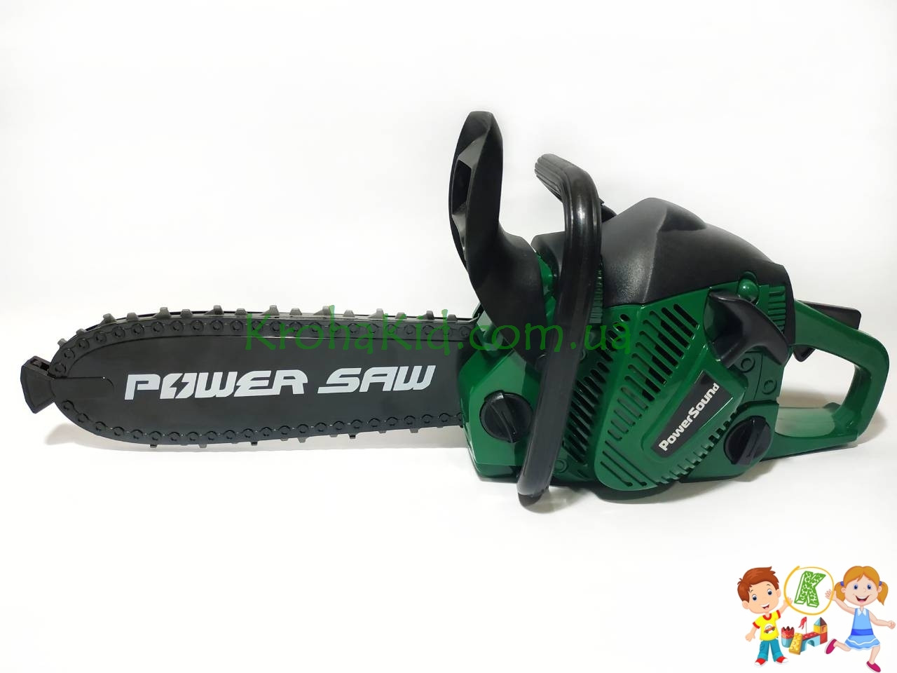 Дитяча іграшкова бензопила Power Saw на батарейках зі ЗВУКОМ 192E1 (Green / зелений)