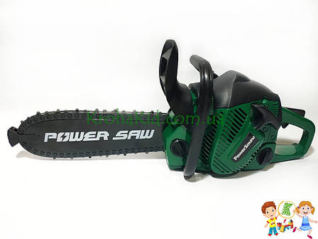 Дитяча іграшкова бензопила Power Saw на батарейках зі ЗВУКОМ 192E1 (Green / зелений), фото 1