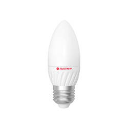 LED лампа E27 Electrum свеча 5W(400Lm) CR  LC-11 4000K керам. корп. A-LC-0717