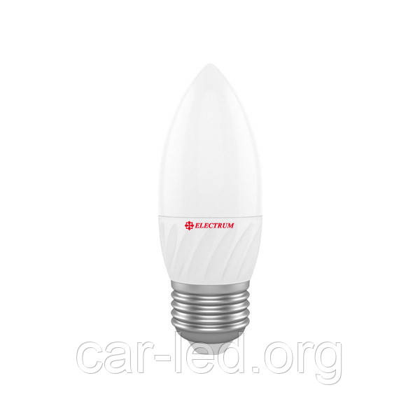 LED лампа E27 Electrum свеча 6W(520Lm) PA LC-12 2700K АЛЮМОПЛАСТИКОВЫЙ КОРП. A-LC-0726